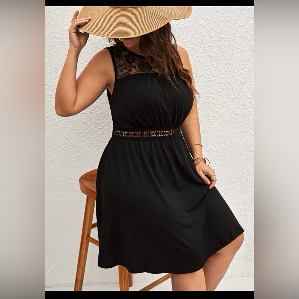 SHEIN plus size A-line dress